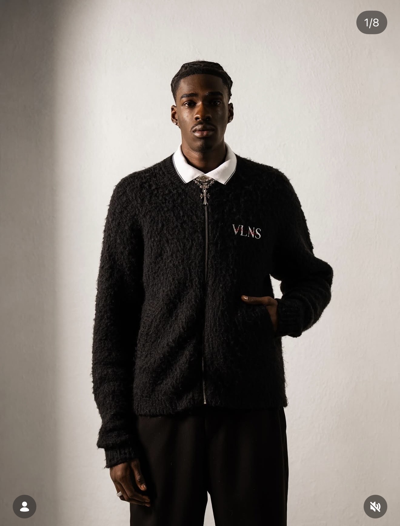Find Your Identity Cardigan — Black